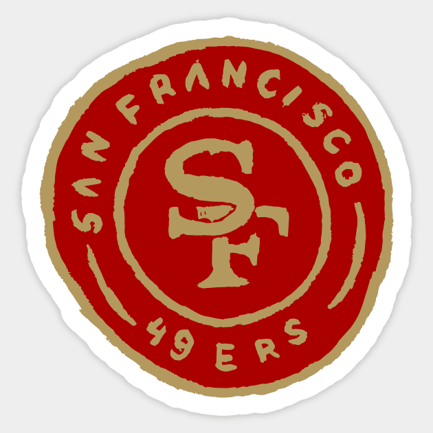 San Francisco 49eeeers 03 Sticker by Very Simple Graph